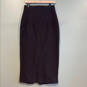 Zara Brown Midi Pencil Skirt